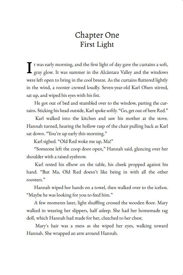 Chapter One: First Light — page from Alcântara Valley
